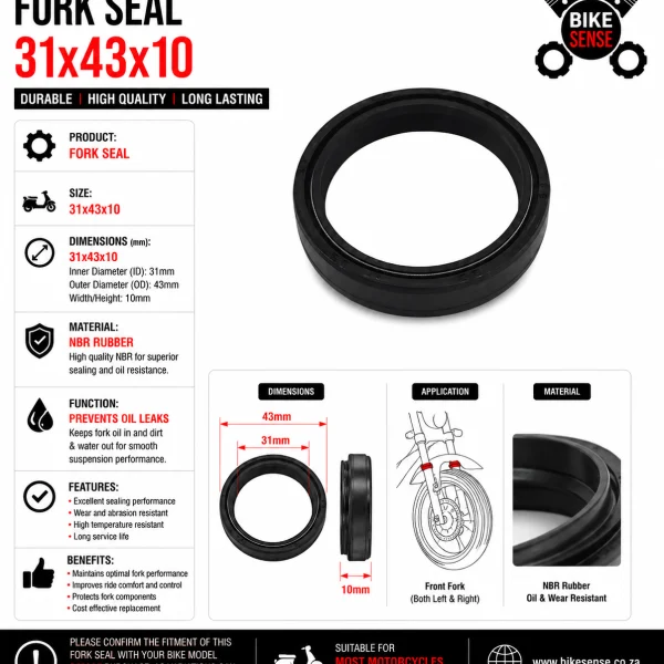 Fork Seal 31x43x10