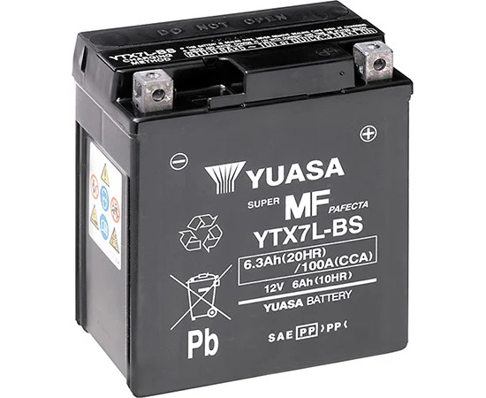 Yuasa YTX7L-BS 12V motorcycle battery