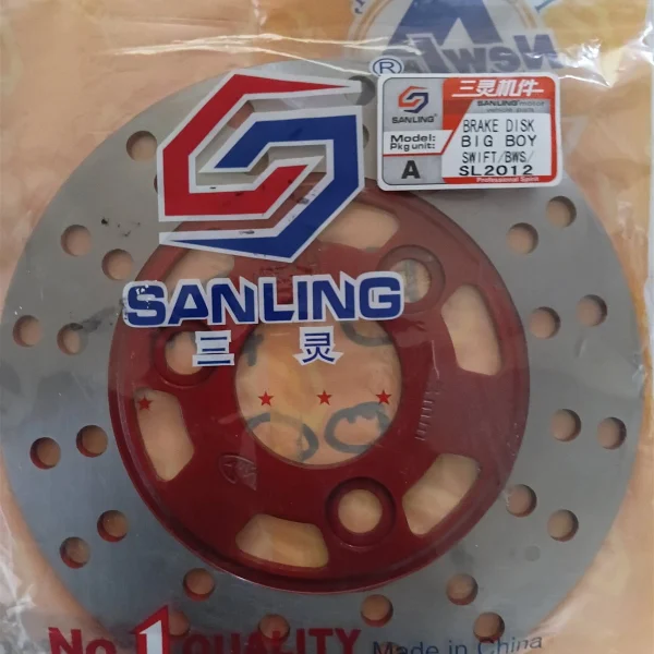 Sanling SL2012 brake disc for the Big Boy Swift in its original packaging, photographed at Bike Sense