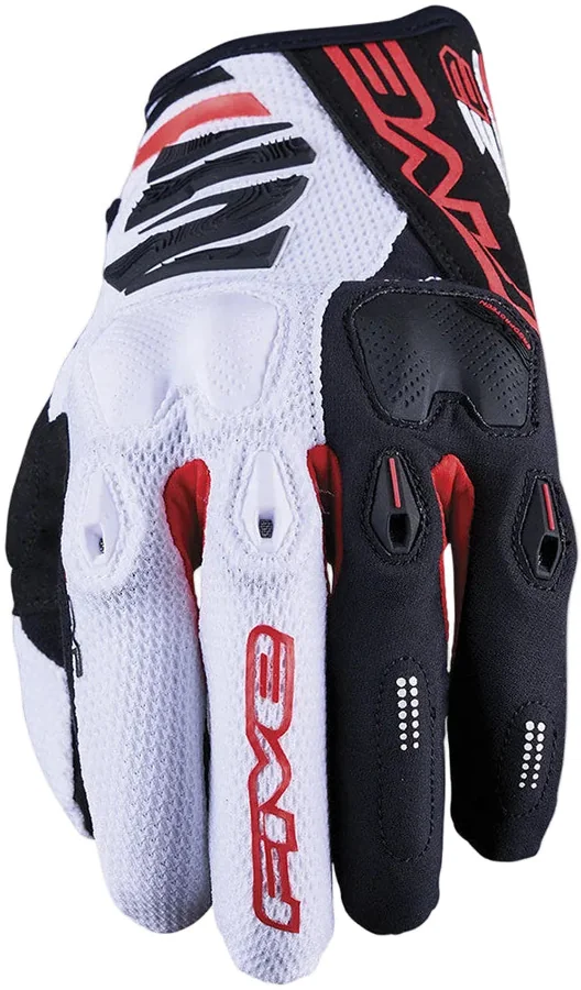 Five Gloves Five Gloves E2 Off-Road Enduro Gloves - White/Black/Red