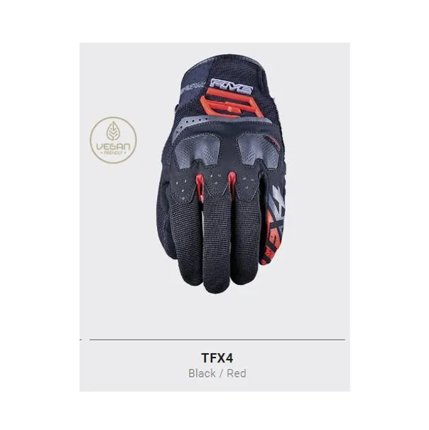 FIVE TFX4 GLOVES BLACK RED