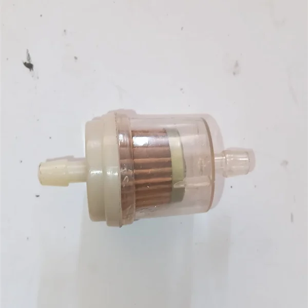 Clear inline fuel filter FUEL-10, photographed at Bike Sense