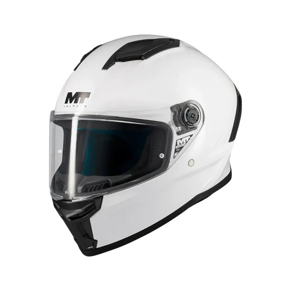 MT Stinger 2 Pure A0 Pearl White Gloss full-face helmet