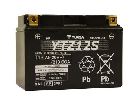Yuasa YTZ12S Factory Activated AGM High Performance Battery